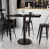 image:imageFlash Furniture 48x30 Rectangular Table and 24 Round Base NaturalBlack