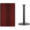 image:imageFlash Furniture 48x30 Rectangular Table and 24 Round Base NaturalMahogany