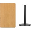 image:imageFlash Furniture 48x30 Rectangular Table and 24 Round Base NaturalNatural