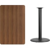 image:imageFlash Furniture 48x30 Rectangular Table and 24 Round Base NaturalWalnut