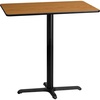 image:imageFlash Furniture 42x24 Rectangular Table and 235x295 XBase BlackNatural