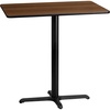 image:imageFlash Furniture 42x24 Rectangular Table and 235x295 XBase BlackWalnut