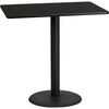 image:imageFlash Furniture 48x30 Rectangular Table and 24 Round Base NaturalBlack