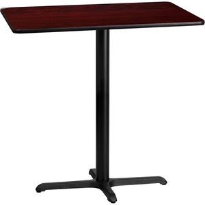 image:imageFlash Furniture 42x24 Rectangular Table and 235x295 XBase BlackMahogany