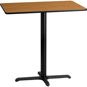 image:imageFlash Furniture 42x24 Rectangular Table and 235x295 XBase BlackNatural