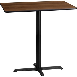image:imageFlash Furniture 42x24 Rectangular Table and 235x295 XBase BlackWalnut