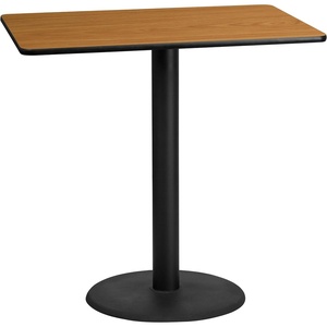 image:imageFlash Furniture 48x30 Rectangular Table and 24 Round Base NaturalNatural