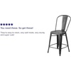 image:imageFlash Furniture 24 in Metal IndoorOutdoor Counter Stool Black 4Pack