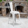 image:imageFlash Furniture 24 in Metal IndoorOutdoor Counter Stool White 4Pack