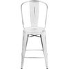 image:imageFlash Furniture 24 in Metal IndoorOutdoor Counter Stool White 4Pack