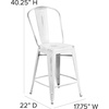 image:imageFlash Furniture 24 in Metal IndoorOutdoor Counter Stool White 4Pack