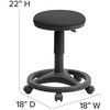 image:imageFlash Furniture Frakes Black Ergonomic Stool with Foot Ring