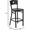 image:imageFlash Furniture HERCULES Series Black Circle Back Metal Restaurant Barstool  Burgundy Vinyl SeatBlack