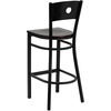 image:imageFlash Furniture HERCULES Series Black Circle Back Metal Restaurant Barstool  Burgundy Vinyl SeatBlack