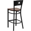 image:imageFlash Furniture HERCULES Series Black Circle Back Metal Restaurant Barstool  Burgundy Vinyl Seatbrown
