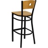image:imageFlash Furniture HERCULES Series Black Circle Back Metal Restaurant Barstool  Natural Wood Back Black Vinyl SeatNatural Wood BackNatural Wood SeatBlack Metal Frame
