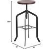 image:imageFlash Furniture Jefferson 30 Barstool with Adjustable Wood Seat Set of 2Set of 2