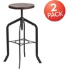 image:imageFlash Furniture Jefferson 30 Barstool with Adjustable Wood Seat Set of 2Set of 2