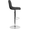 image:imageFlash Furniture Ryan 2 Pack Contemporary Black Vinyl Adjustable Height Barstool with Embellished Stitch Design and Chrome BaseBlack