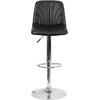 image:imageFlash Furniture Ryan 2 Pack Contemporary Black Vinyl Adjustable Height Barstool with Embellished Stitch Design and Chrome BaseBlack