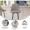 image:imageFlash Furniture Shelly Set of 2 Commercial Bar Height Bar Stools  Gray LeatherSoft Upholstery  Black Metal Frames  30 High  Chrome Feet and Footrests