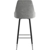 image:imageFlash Furniture Shelly Set of 2 Commercial Bar Height Bar Stools  Gray LeatherSoft Upholstery  Black Metal Frames  30 High  Chrome Feet and Footrests