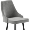 image:imageFlash Furniture Shelly Set of 2 Commercial Counter Height Bar Stools  Gray LeatherSoft Upholstery  Black Metal Frames  26 High  Chrome Feet and FootrestsGrey