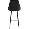 image:imageFlash Furniture Shelly Set of 2 Commercial Counter Height Bar Stools  Gray LeatherSoft Upholstery  Black Metal Frames  26 High  Chrome Feet and FootrestsBlack