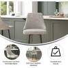 image:imageFlash Furniture Shelly Set of 2 Commercial Counter Height Bar Stools  Gray LeatherSoft Upholstery  Black Metal Frames  26 High  Chrome Feet and FootrestsGrey