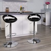 image:imageFlash Furniture Wilson 2 Pack Contemporary Black Plastic Adjustable Height Barstool with Rounded Cutout Back and Chrome BaseBlack