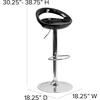 image:imageFlash Furniture Wilson 2 Pack Contemporary Black Plastic Adjustable Height Barstool with Rounded Cutout Back and Chrome BaseBlack