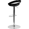image:imageFlash Furniture Wilson 2 Pack Contemporary Black Plastic Adjustable Height Barstool with Rounded Cutout Back and Chrome BaseBlack