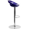 image:imageFlash Furniture Wilson 2 Pack Contemporary Black Plastic Adjustable Height Barstool with Rounded Cutout Back and Chrome BaseBlue