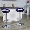 image:imageFlash Furniture Wilson 2 Pack Contemporary Black Plastic Adjustable Height Barstool with Rounded Cutout Back and Chrome BaseBlue