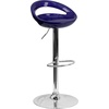 image:imageFlash Furniture Wilson 2 Pack Contemporary Black Plastic Adjustable Height Barstool with Rounded Cutout Back and Chrome BaseBlue