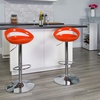image:imageFlash Furniture Wilson 2 Pack Contemporary Black Plastic Adjustable Height Barstool with Rounded Cutout Back and Chrome BaseOrange
