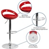 image:imageFlash Furniture Wilson 2 Pack Contemporary Black Plastic Adjustable Height Barstool with Rounded Cutout Back and Chrome BaseRed