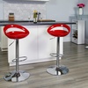 image:imageFlash Furniture Wilson 2 Pack Contemporary Black Plastic Adjustable Height Barstool with Rounded Cutout Back and Chrome BaseRed