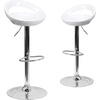 image:imageFlash Furniture Wilson 2 Pack Contemporary Black Plastic Adjustable Height Barstool with Rounded Cutout Back and Chrome BaseSilver