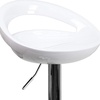 image:imageFlash Furniture Wilson 2 Pack Contemporary Black Plastic Adjustable Height Barstool with Rounded Cutout Back and Chrome BaseWhite