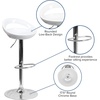 image:imageFlash Furniture Wilson 2 Pack Contemporary Black Plastic Adjustable Height Barstool with Rounded Cutout Back and Chrome BaseWhite