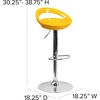 image:imageFlash Furniture Wilson 2 Pack Contemporary Black Plastic Adjustable Height Barstool with Rounded Cutout Back and Chrome BaseYellow