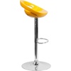 image:imageFlash Furniture Wilson 2 Pack Contemporary Black Plastic Adjustable Height Barstool with Rounded Cutout Back and Chrome BaseYellow