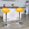 image:imageFlash Furniture Wilson 2 Pack Contemporary Black Plastic Adjustable Height Barstool with Rounded Cutout Back and Chrome BaseYellow
