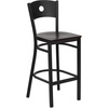 image:imageFlash Furniture HERCULES Series Black Circle Back Metal Restaurant Barstool  Burgundy Vinyl SeatBlack