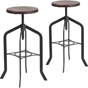 image:imageFlash Furniture Jefferson 30 Barstool with Adjustable Wood Seat Set of 2Set of 2