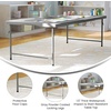 image:imageFlash Furniture 60x30 Kids BiFold Folding Table Granite WhiteGranite Gray