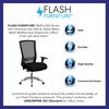 image:imageFlash Furniture HERCULES Series 247 Intensive Use 300 lb Rated Black LeatherSoft Multifunction Ergonomic Office Chair with Seat SliderBlack FabricMesh