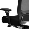 image:imageFlash Furniture HERCULES Series 247 Intensive Use 300 lb Rated Black LeatherSoft Multifunction Ergonomic Office Chair with Seat SliderBlack FabricMesh
