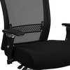 image:imageFlash Furniture HERCULES Series 247 Intensive Use 300 lb Rated Black LeatherSoft Multifunction Ergonomic Office Chair with Seat SliderBlack FabricMesh